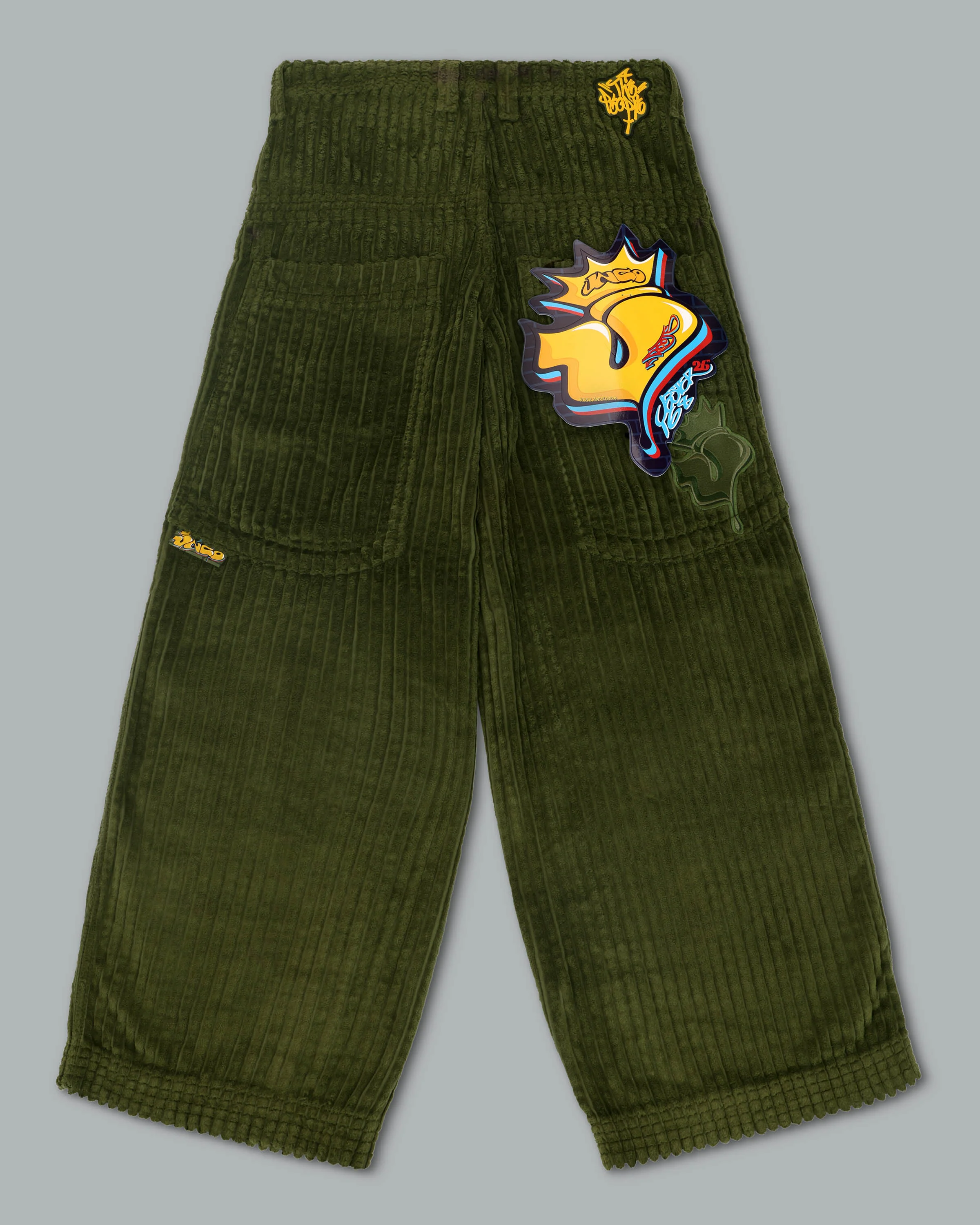 Jester. 26". 2 Wale Corduroy. Moss. - Image 18