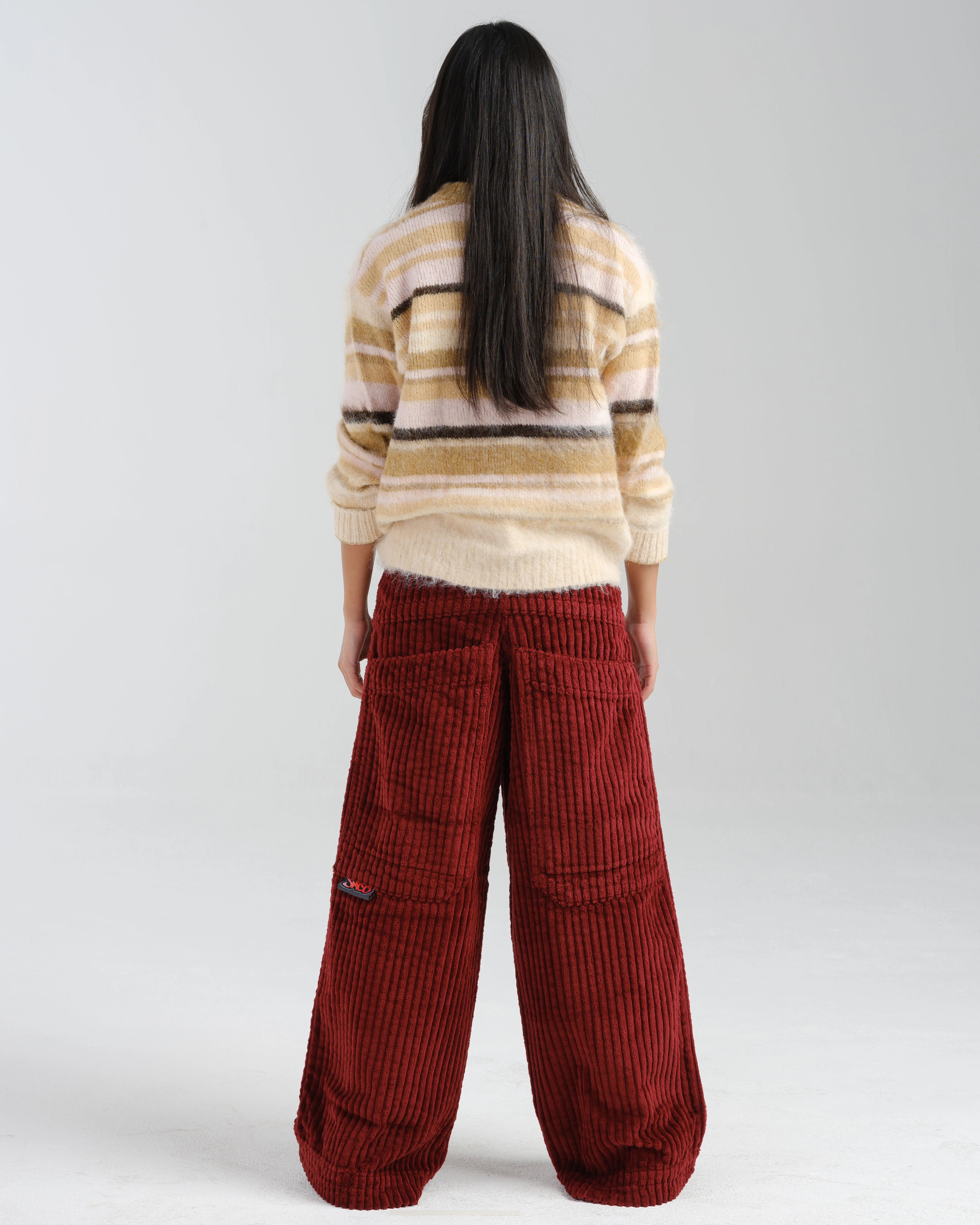 W Rollin. 26". 2 Wale Corduroy. Burgundy. - Image 2