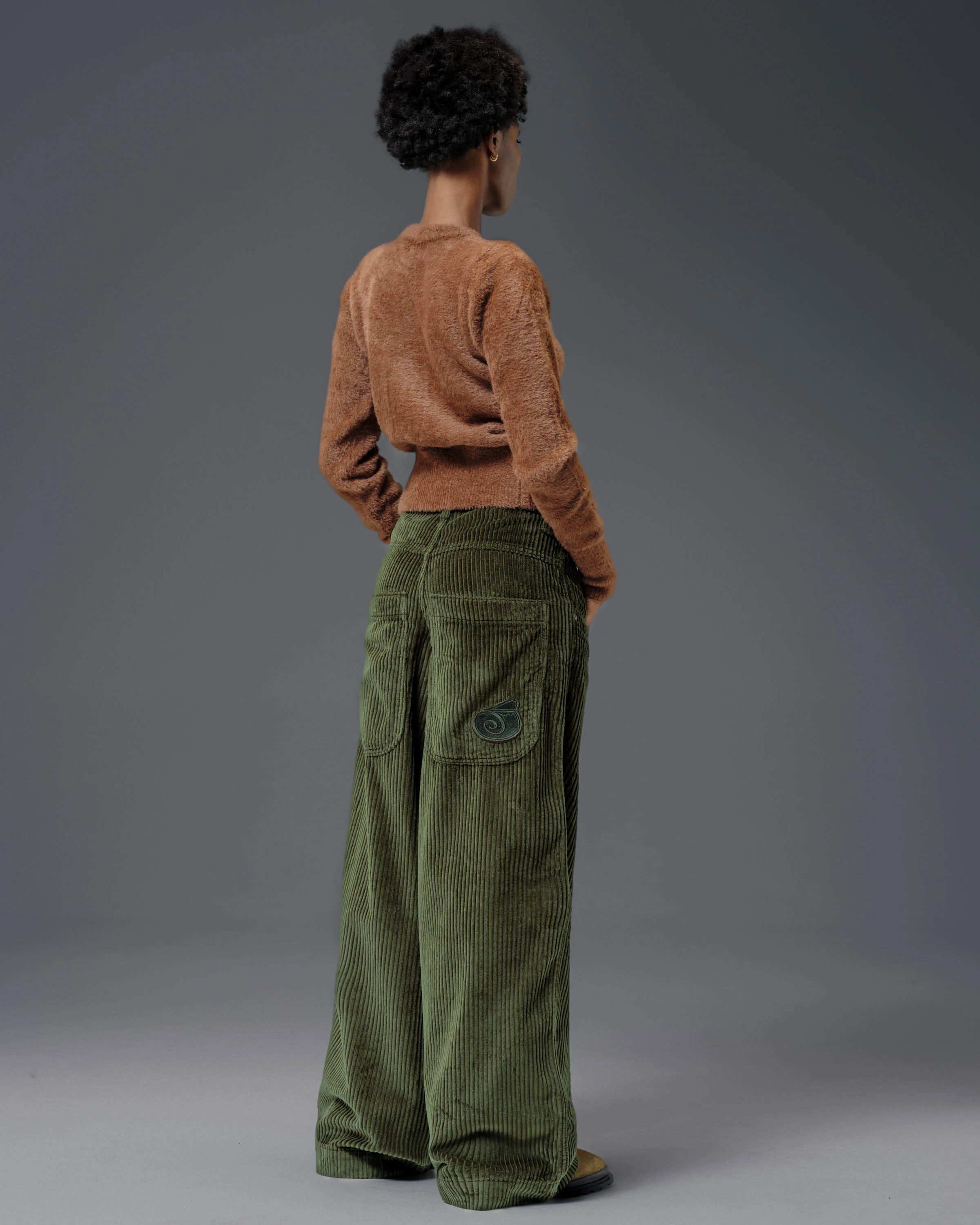 W101 Twin Cannon. 26". 4 Wale Corduroy. Moss. NEW - Image 8