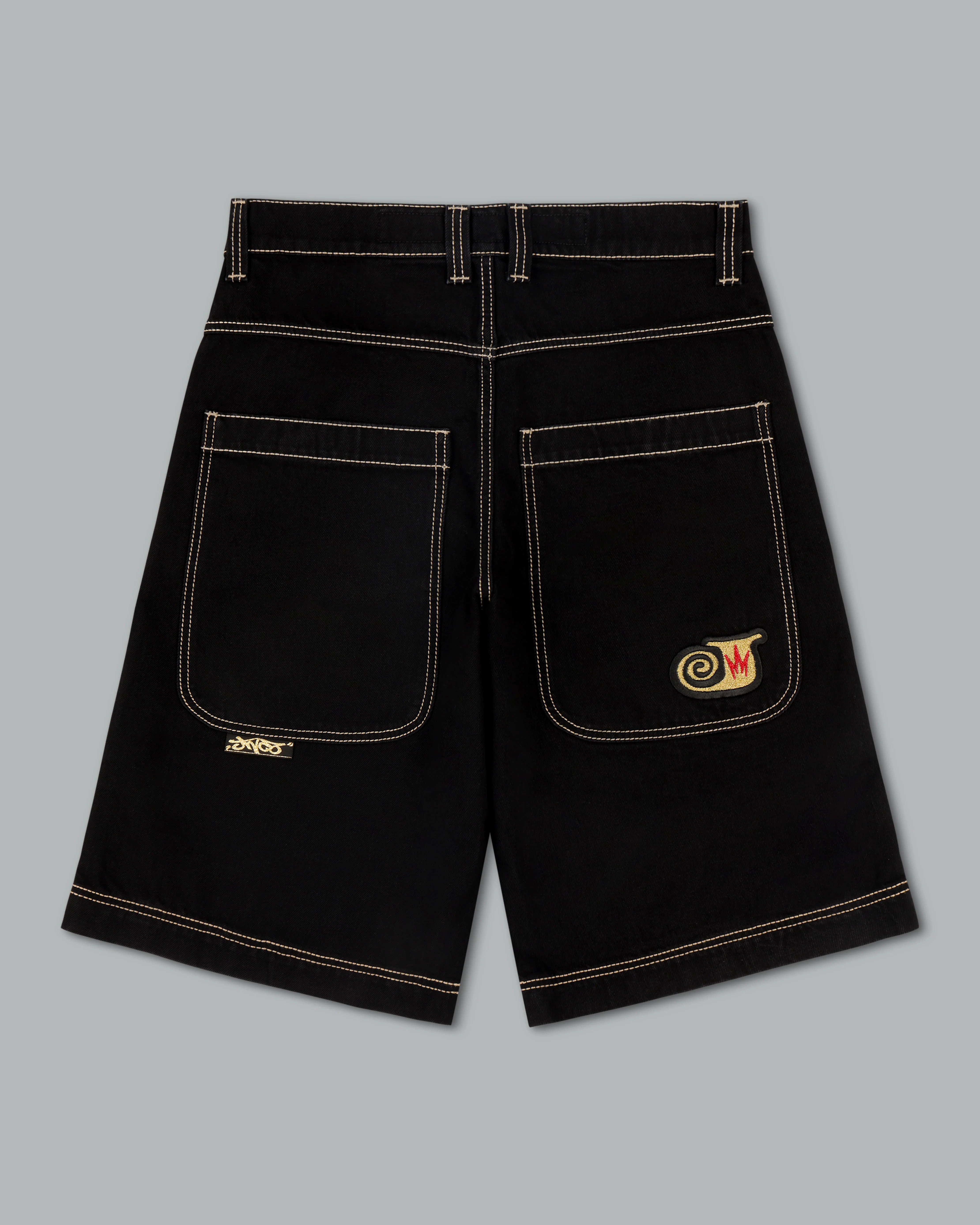 W101 Twin Cannon Shorts. 14". Black/Gold J. - Image 7